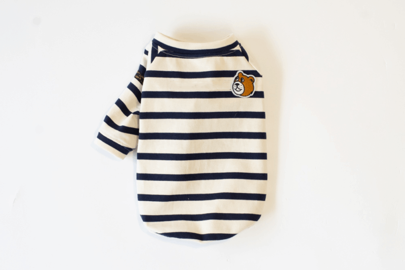 【LittleA】BORDER TEE【Navy*Ow】 - 画像 (3)