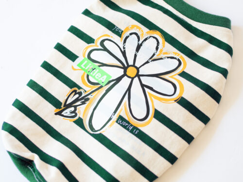 【LittleA】BIG A FLOWER TANKTOP for dog【Grn*Ow】 - 画像 (3)