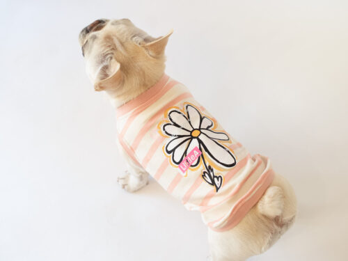 【LittleA】BIG A FLOWER TANKTOP for dog【Pink*Ow】 - 画像 (3)