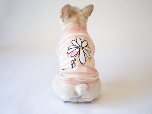 【LittleA】BIG A FLOWER TANKTOP for dog【Pink*Ow】 - 画像 (2)