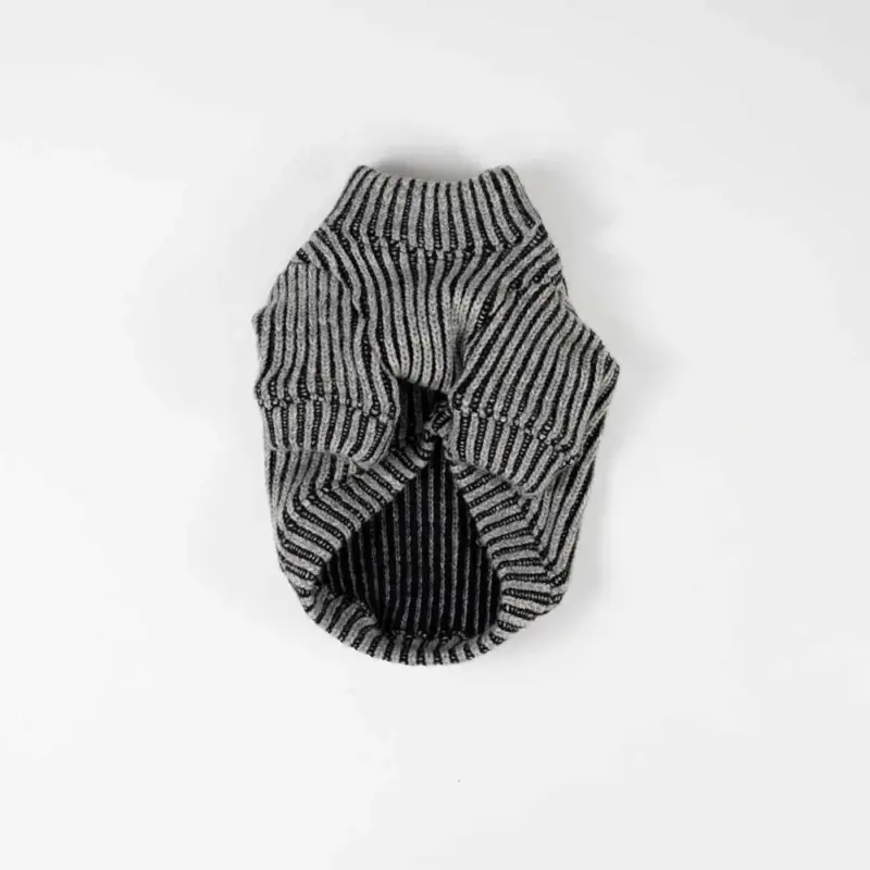 片畦ボトルネックプルオーバー【GRY×BLK】 - 画像 (8)
