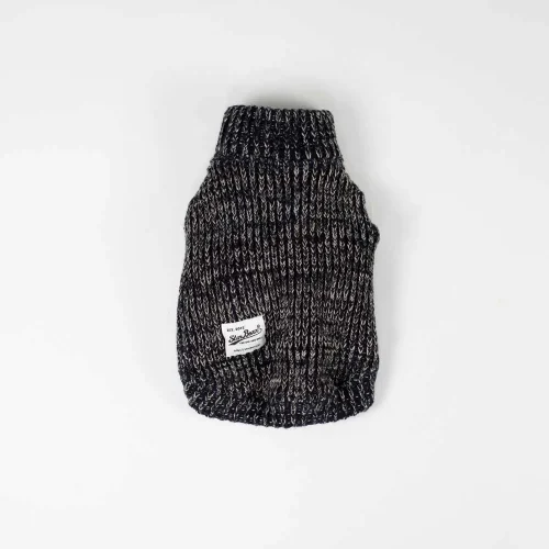 片畦ボトルネックプルオーバー【BLK×NAV】